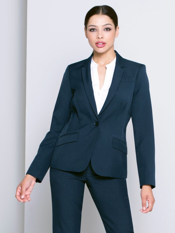 Jackets, Paige, Nautical Navy : Fitted long sleeve Jacket, fully lined.