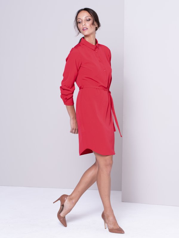 Dresses, Claudia , Ribbon Red: Impeccably tailored in a Classic silhouette.
