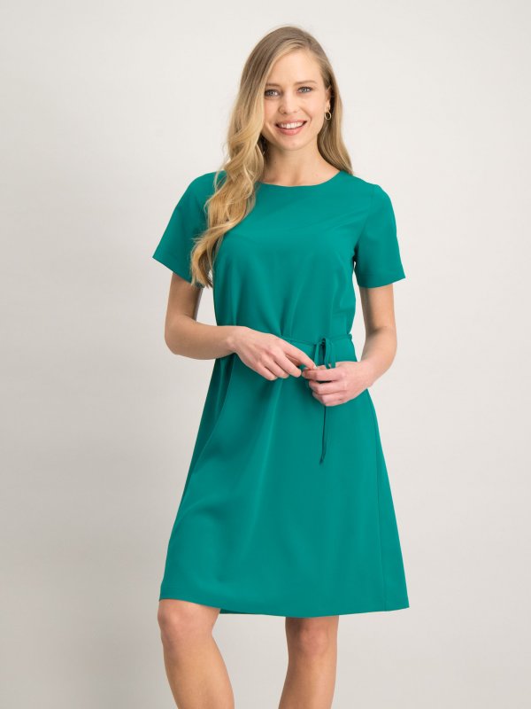 Dresses, Ciara , Emerald: Classic short sleeved , unlined shift dress.


