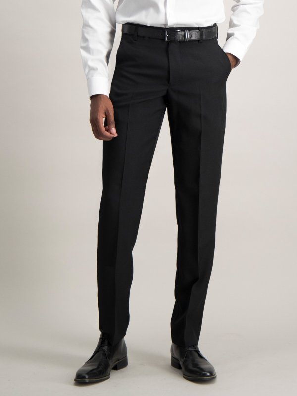Pants, Jake, Liquorice: Fitted , slim fit pants with a flat front and back pockets.