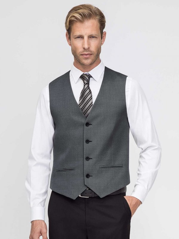 Jackets, Jacob, Charcoal: Fitted waistcoat, adjustable back buckle, lined.