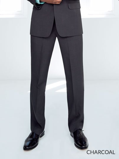 Pants, Jake, Charcoal: Fitted , slim fit pants with a flat front and back pockets.