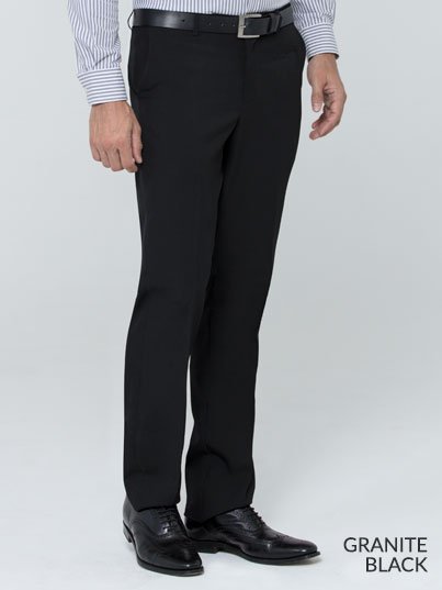 Pants, Jake, Granite Black: Fitted , slim fit pants with a flat front and back pockets.