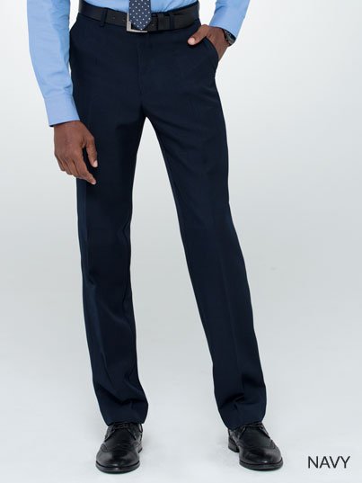 Pants, Jake, Navy: Fitted , slim fit pants with a flat front and back pockets.