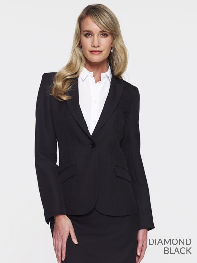 Jackets, Nikita, Diamond Black: Fitted, Long Sleeve Jacket with flaps.  Approx. 65cm centre back length.